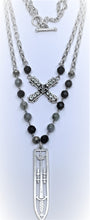 Load image into Gallery viewer, Double Strand French Kiss + Crown Chain Necklace
